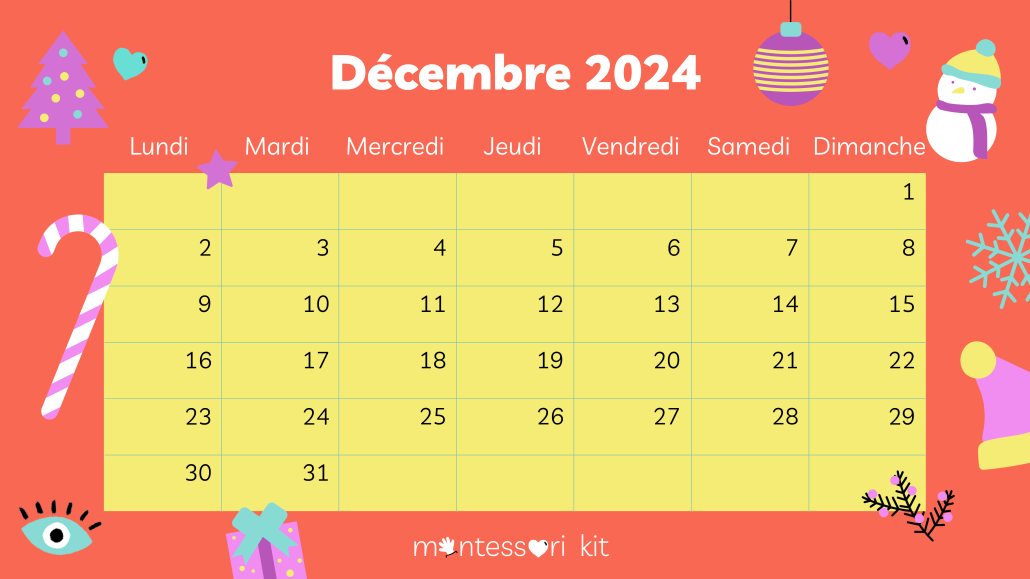 "calendrier Montessori"