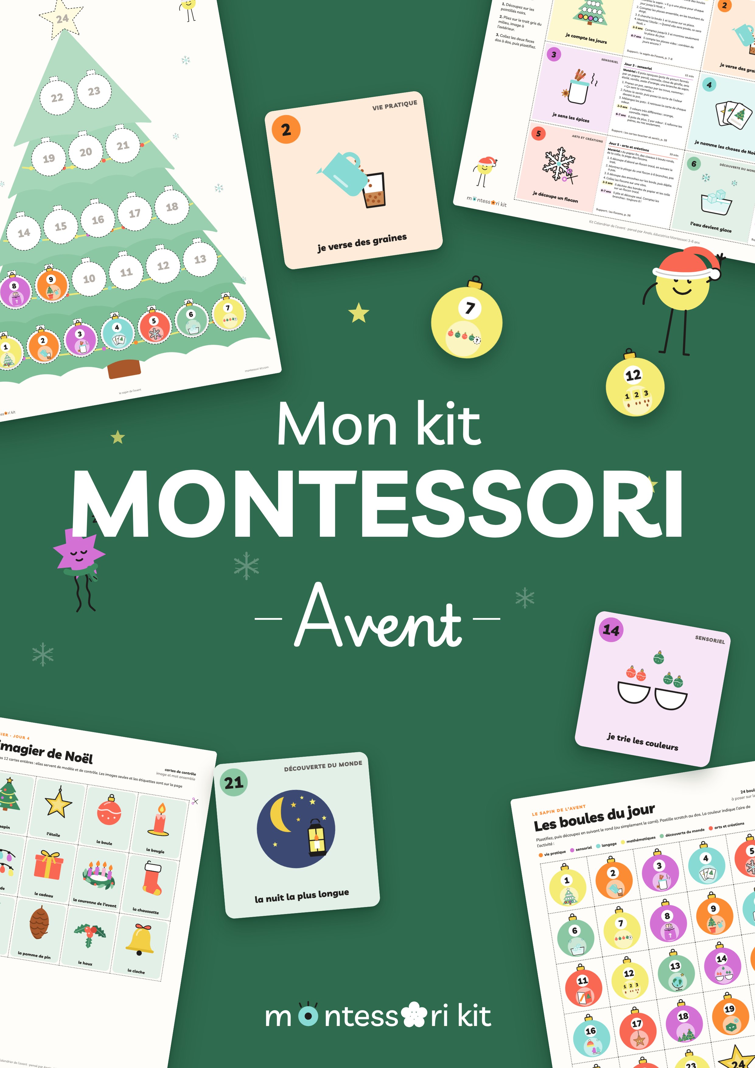 Mon kit Montessori Calendrier de l'avent