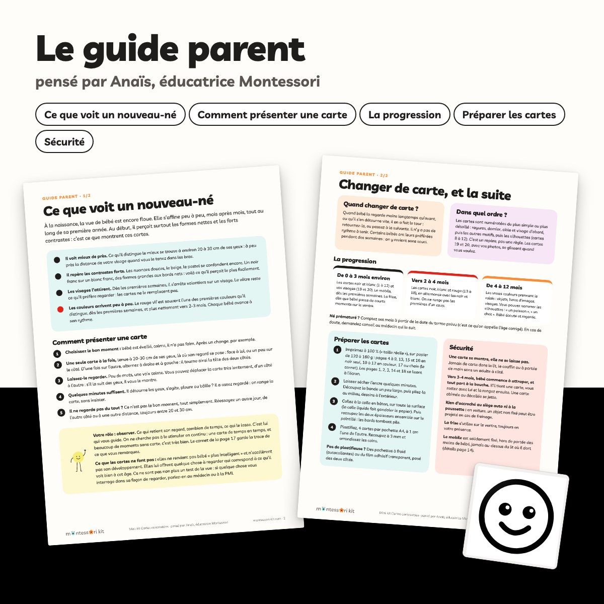 Guide parent : ce que voit un nouveau-né et comment présenter une carte